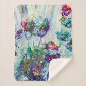 Couverture Sherpa Jardin des colibris Peinture abstraite (Devant)