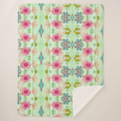 Couverture Sherpa Jardin Éclectique Enchantant : Beauté Florale Dive (Devant)