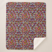 Couverture Sherpa Jardin joyeux groovy (Devant)