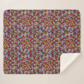 Couverture Sherpa Jardin joyeux groovy (Devant (Horizontal))