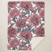 Couverture Sherpa Jardin rose (Devant)