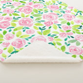 Couverture Sherpa Jardin rose (3/4)