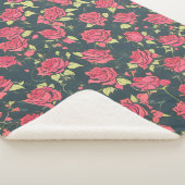 Couverture Sherpa Jardin Rose romantique (3/4)