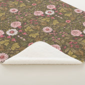 Couverture Sherpa Jardin sauvage sur café brun (3/4)