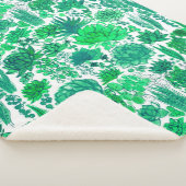 Couverture Sherpa Jardin succulent (3/4)