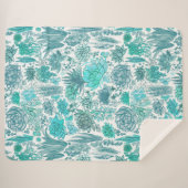 Couverture Sherpa Jardin succulent (Devant (Horizontal))