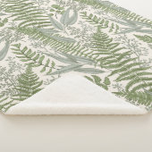 Couverture Sherpa Jardin vert fleuri (3/4)