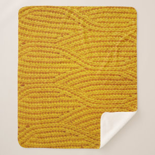 Couverture Sherpa Jaune : Arrière - plan de surface textile.