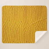Couverture Sherpa Jaune : Arrière - plan de surface textile. (Devant (Horizontal))