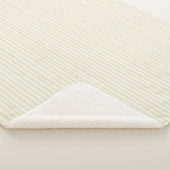 Couverture Sherpa Jaune Clair Rayures Blanches (3/4)