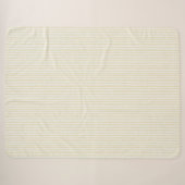 Couverture Sherpa Jaune Clair Rayures Blanches (Devant (Horizontal))