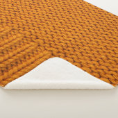 Couverture Sherpa Jaune clair : texture tricotée artisanale. (3/4)