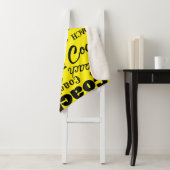 Couverture Sherpa Jaune et Noir Personnalisé Entraîneur Nom Cadeau A (En situation)