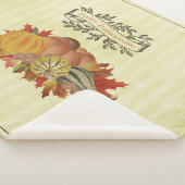 Couverture Sherpa Jaune Thanksgiving Citrouilles et Squash (3/4)