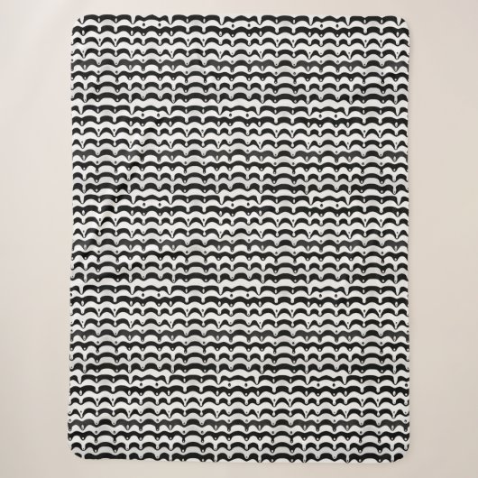 Couverture Sherpa Jazzy Black & White Meling Zebra Stripes (Devant)