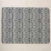 Couverture Sherpa Jazzy Black & White Meling Zebra Stripes (Devant (Horizontal))