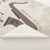 Couverture Sherpa Jazzy Java-Grains de Café-Saxophone- (3/4)