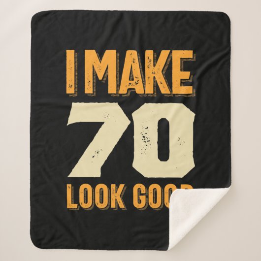Couverture Sherpa Je fais 70 Look Good 70th Birthday Gift (Devant)