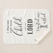 Couverture Sherpa Je prie pour cet enfant Le Seigneur m'a donné (Devant (Horizontal))