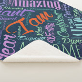 Couverture Sherpa Je suis art de nuage de mot d'affirmations (3/4)