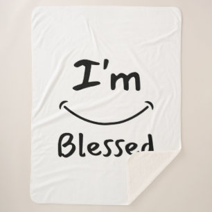 Couverture Sherpa Je suis bienheureux sourire biblique