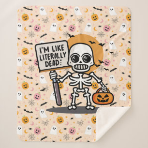 Couverture Sherpa Je suis comme littéralement mort Spooktacular Fun 