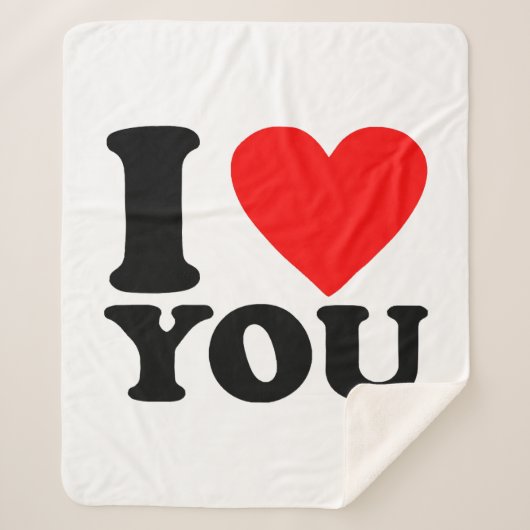 Couverture Sherpa Je T'Aime (Devant)