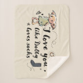 Couverture Sherpa Je T'Aime Dobby Aime Les Chaussettes (Devant)