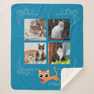 Couverture Sherpa Je vole les coeurs Photo personnalisée
