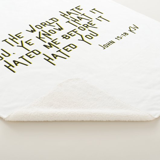 Couverture Sherpa Jean 15:18 KJV Bible Scripture Verse (3/4)