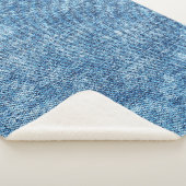 Couverture Sherpa Jeans en bleu acide. Denim arrière - plan, texture (3/4)