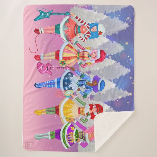 Couverture Sherpa Jem and the Holograms Christmas Sherpa blanket (Devant)