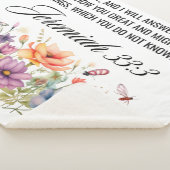 Couverture Sherpa Jérémie 33:3 Appel à moi Écriture Fleur sauvage (3/4)