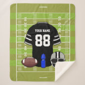 Couverture Sherpa Jersey de football en fer sur grille sur mesure (Devant)