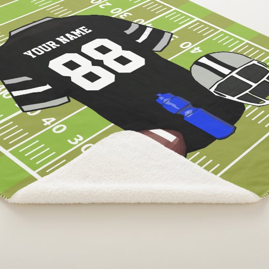 Couverture Sherpa Jersey de football en fer sur grille sur mesure (3/4)
