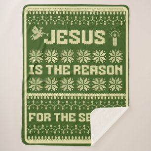 Couverture Sherpa Jésus Est La Raison De La Saison Sherpa Blanket