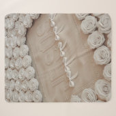 Couverture Sherpa JESÚS Fleece & Sherpa Blanket - Roses blanches (Devant (Horizontal))