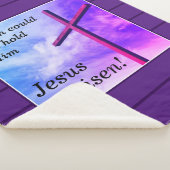Couverture Sherpa JÉSUS pourpre EST REPOSÉ Pâques (3/4)