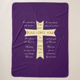 Couverture Sherpa Jesus Sherpa Blanket - Violet