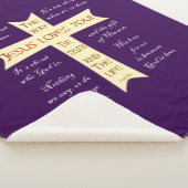 Couverture Sherpa Jesus Sherpa Blanket - Violet (3/4)