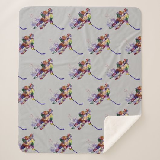 Couverture Sherpa Jeu de sport joueur de hockey (Devant)