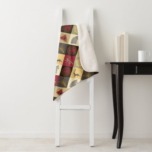 Couverture Sherpa Jeu de Trones Motif sigil (En situation)