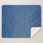Couverture Sherpa Jjeans en denim bleu (Devant (Horizontal))