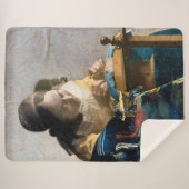Couverture Sherpa Johannes Vermeer - Le Lacemaker (Devant (Horizontal))
