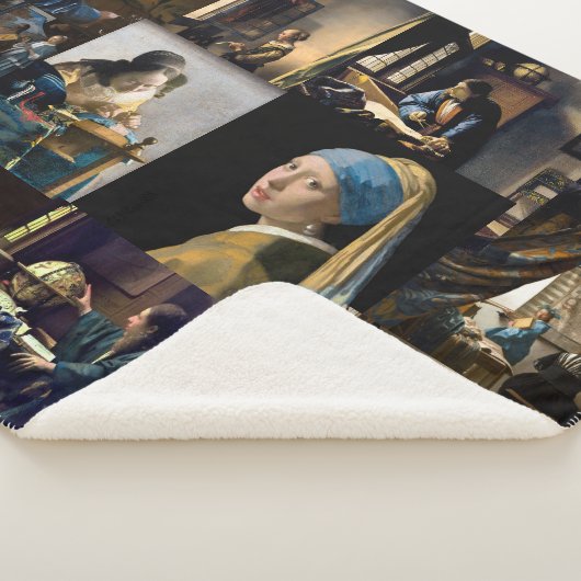 Couverture Sherpa Johannes Vermeer - Patchwork de chefs-d'oeuvre (3/4)