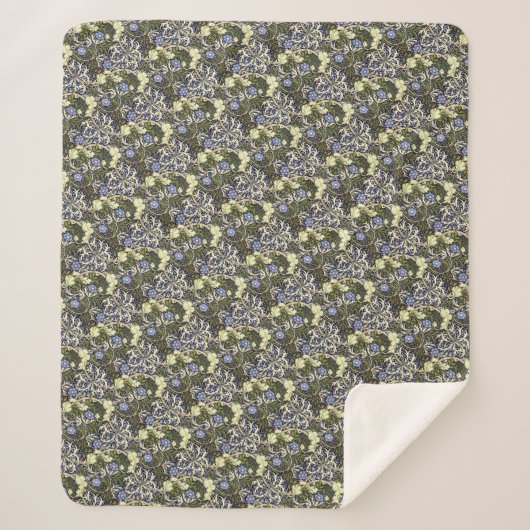 Couverture Sherpa John Henry Dearle Motif d'algues (Devant)