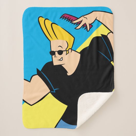 Couverture Sherpa Johnny Bravo Coiffure (Devant)
