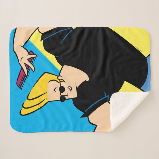 Couverture Sherpa Johnny Bravo Coiffure (Devant (Horizontal))