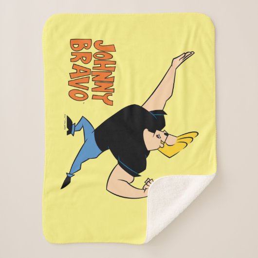 Couverture Sherpa Johnny Bravo Flexing (Devant)