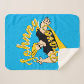 Couverture Sherpa Johnny Bravo Graphisme sportif (Devant (Horizontal))